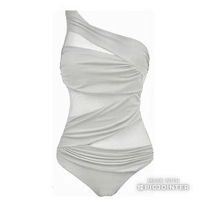 Runtlly sz XL one piece one shoulder swimsuit